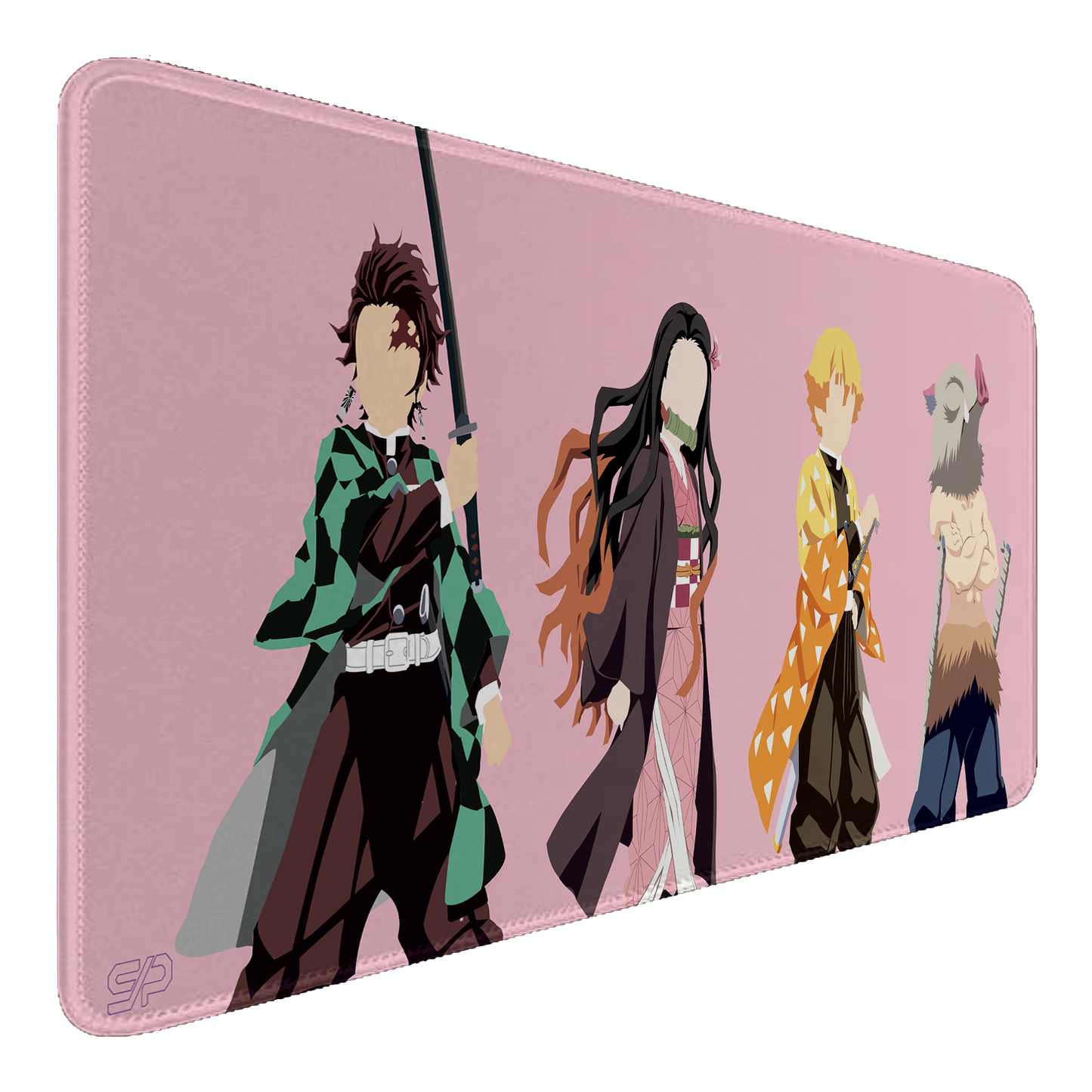Mousepad Flat Design Demon Slayer Pink