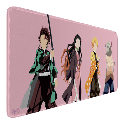 Mousepad Flat Design Demon Slayer Pink