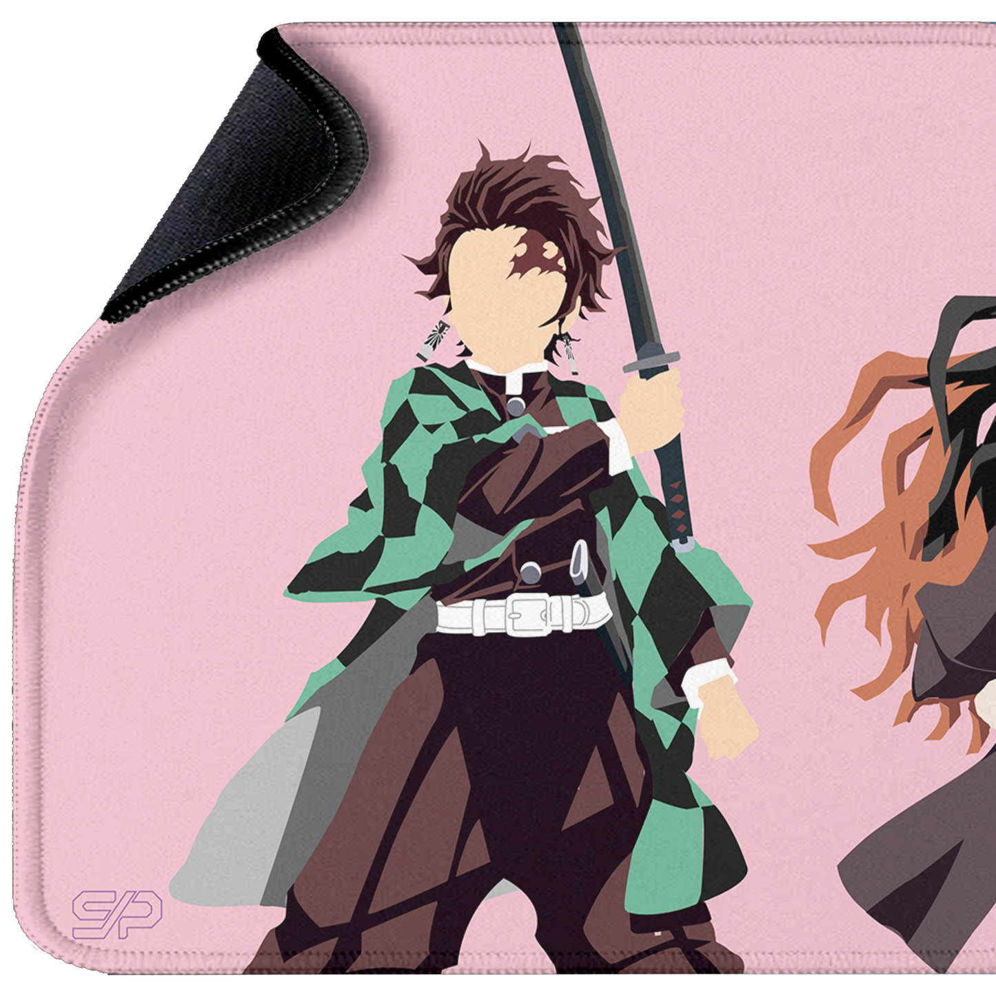 Mousepad Flat Design Demon Slayer Pink