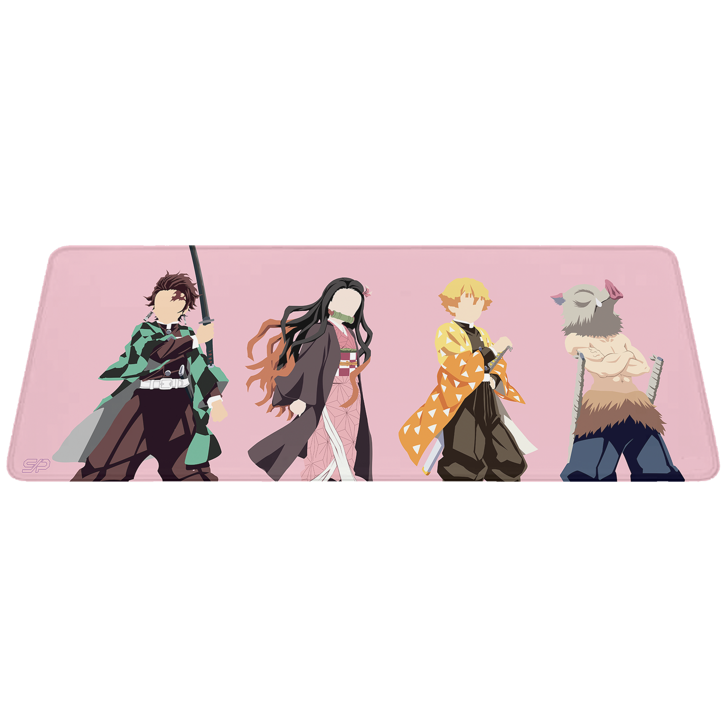 Mousepad Flat Design Demon Slayer Pink
