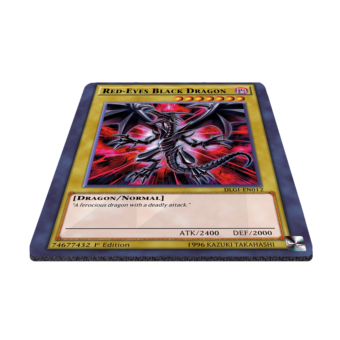 Mousepad Carta Yu-gi-oh Dragón Negro de Ojos Rojos