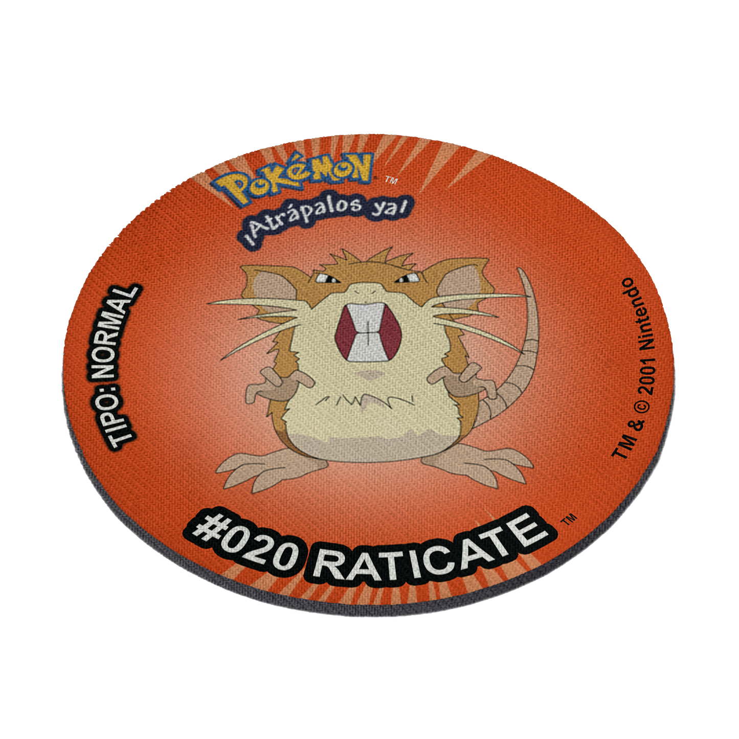Mousepad estilo tazo Raticate
