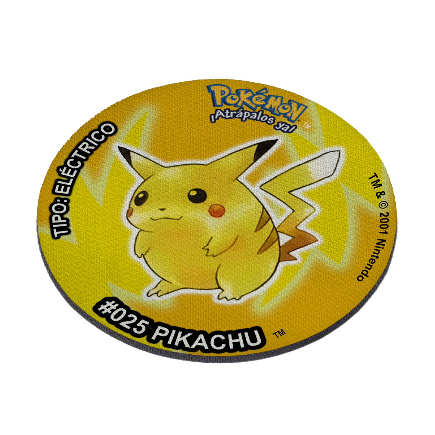 Mousepad estilo tazo Pikachu Pikachu Gordito