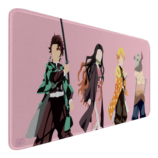 Mousepad Flat Design Demon Slayer Pink