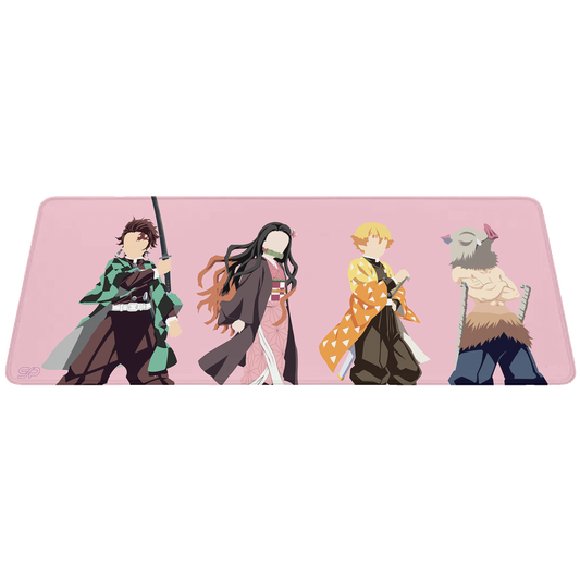 Mousepad Flat Design Demon Slayer Pink