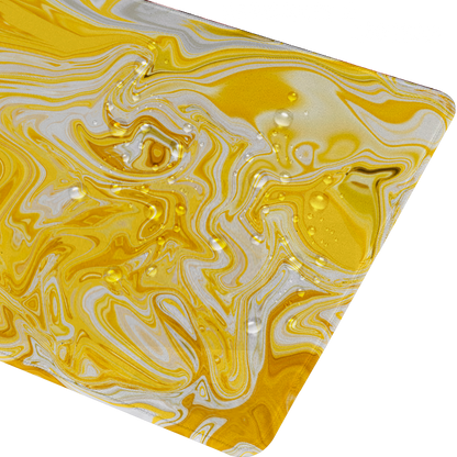 Mousepad Suminagashi style (Amarillo)
