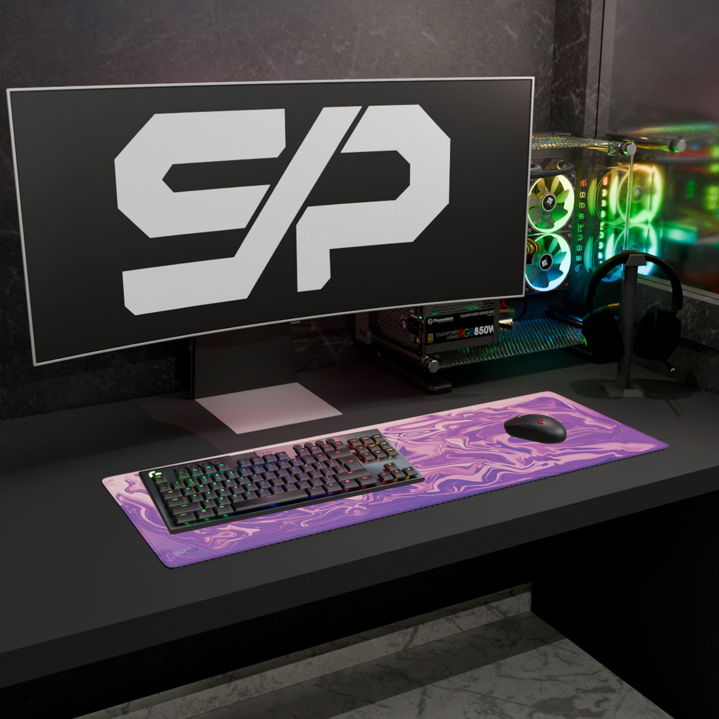 Mousepad Suminagashi style (Morado)