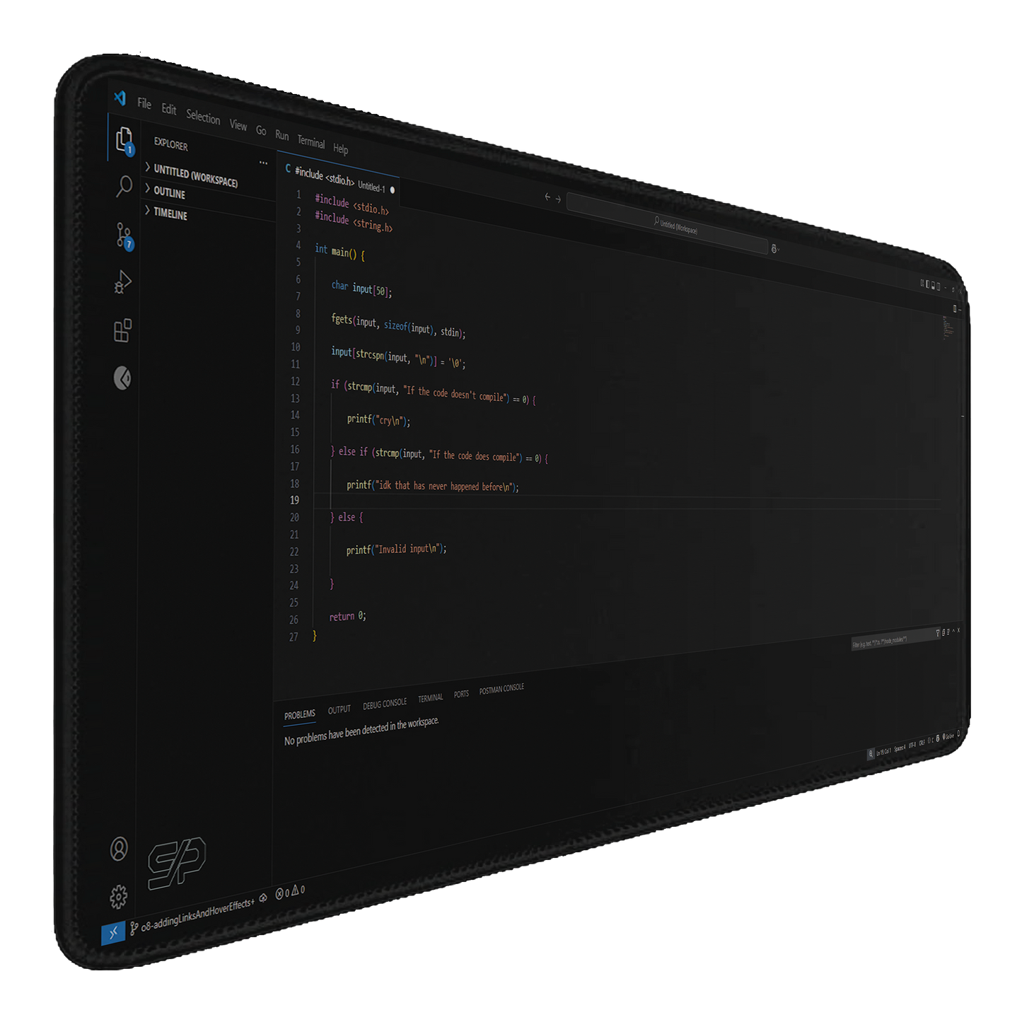 Mousepad UI Visual Studio